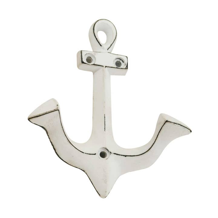 Gancho de Pared con Ancla, Blanco Envejecido para venta al por mayor de NACH
