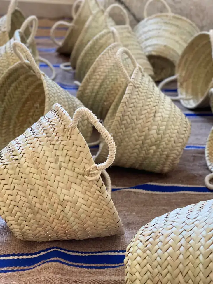 HandmadeBestSeller - Wholesale Beach Bag - NATURAL STRAW BASKET - small rose basket2