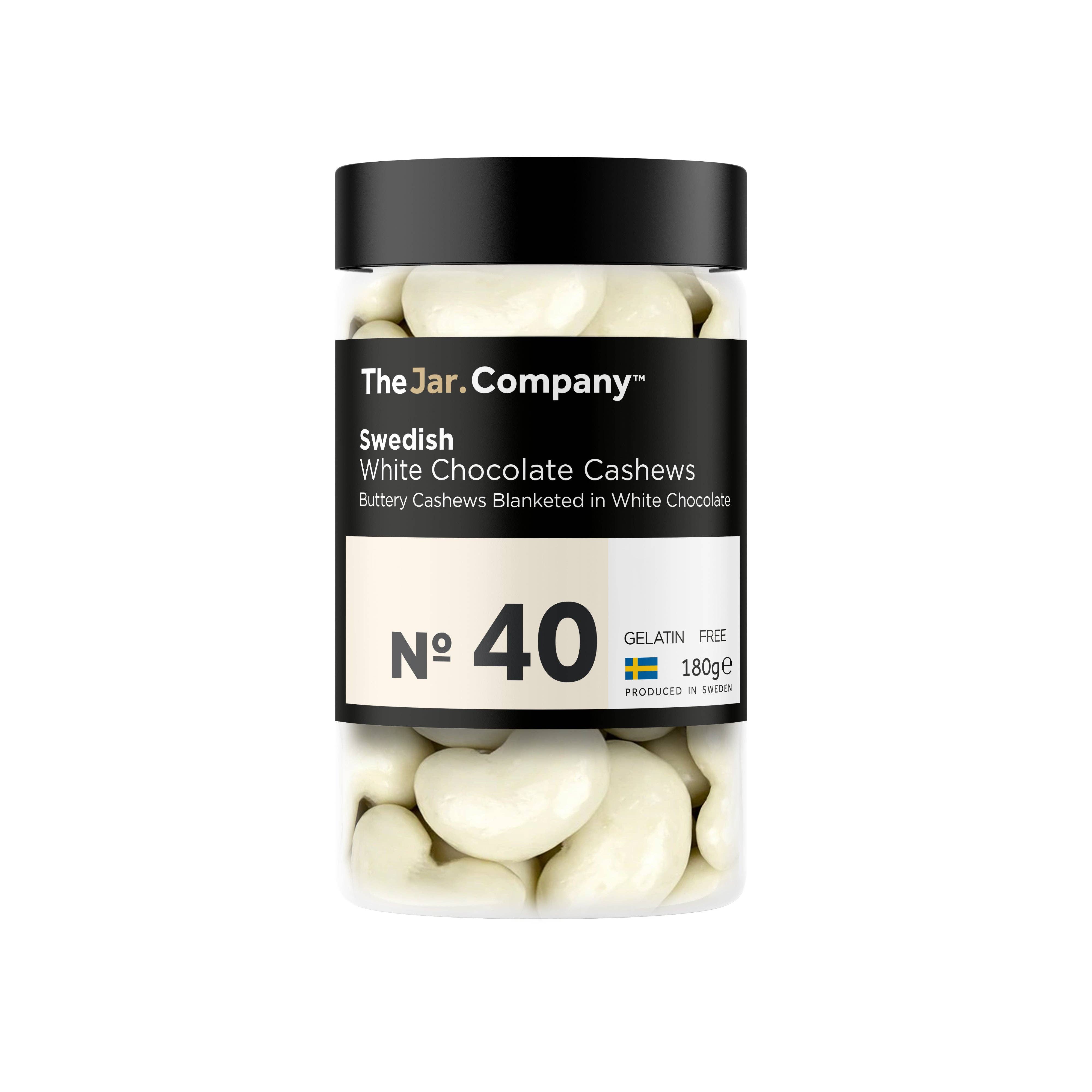 TheJar.Company - Wholesale Chocolate Covered Sweets - №40 - White Chocolate Cashews