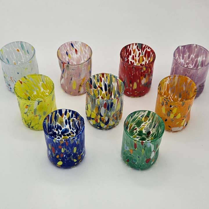Alice Sturzinger LLC - Wholesale Shot Glass - Venezia Murano Shot Glass - Assorted Color Set of 12