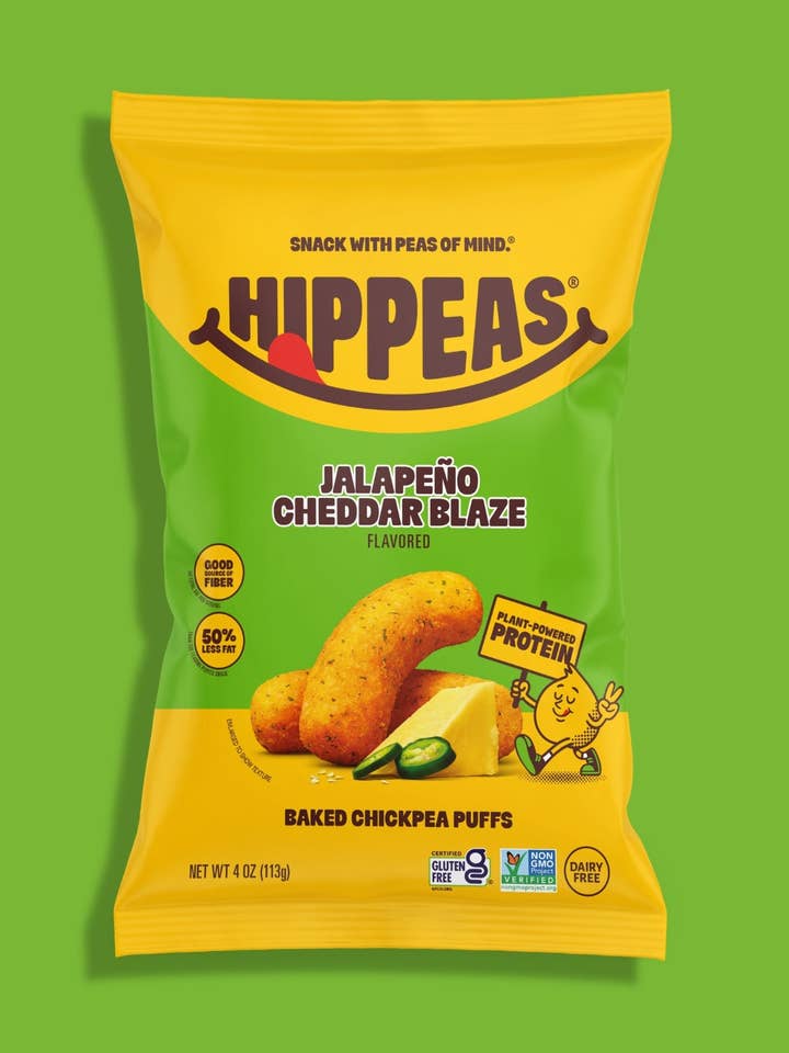 Jalapeño Cheddar Blaze Chickpea Puffs for wholesale by Hippeas