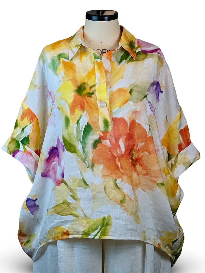 Watercolor Floral Pop Over Top for wholesale by ZYM