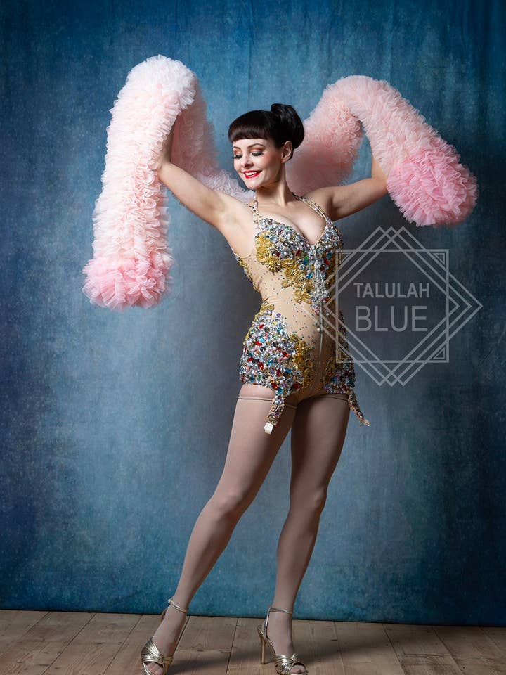 Boa de tul diseñado a medida ~ disfraz de cabaret y drag. para venta al por mayor de Talulah Blue
