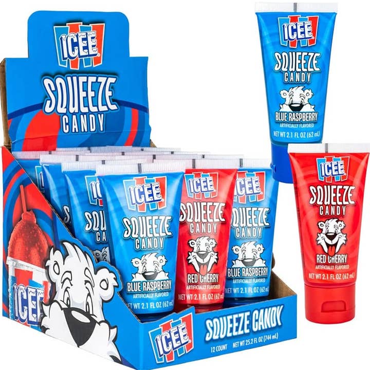 Sugar Bear Candy - Wholesale Hard Candy - Icee Squeeze Candy 12 ct.
