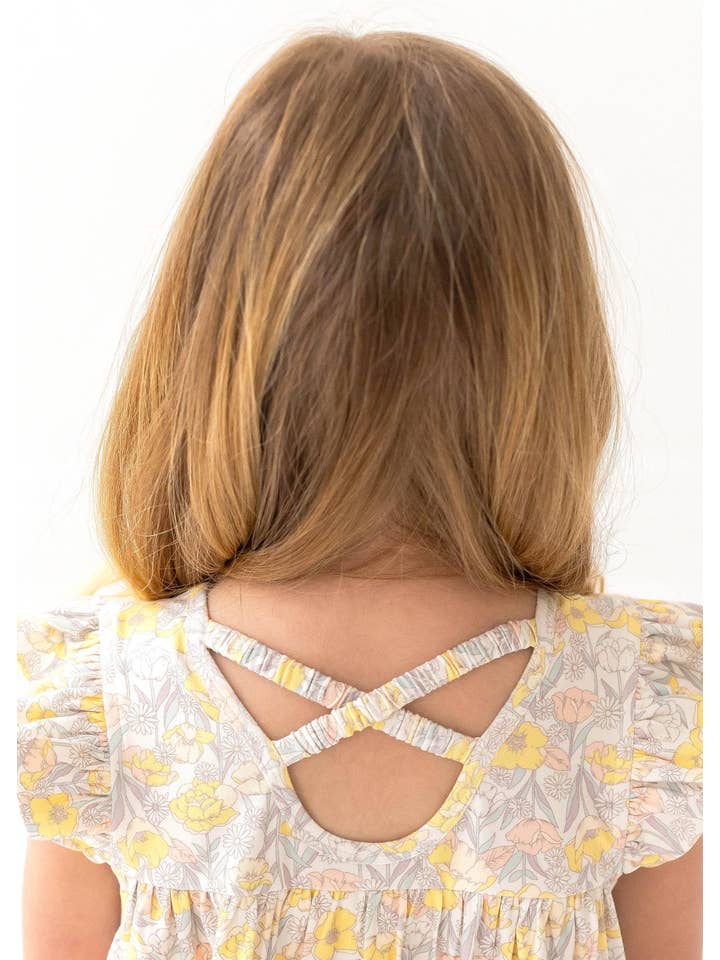 Mila Yellow Floral Dress for wholesale on Faire