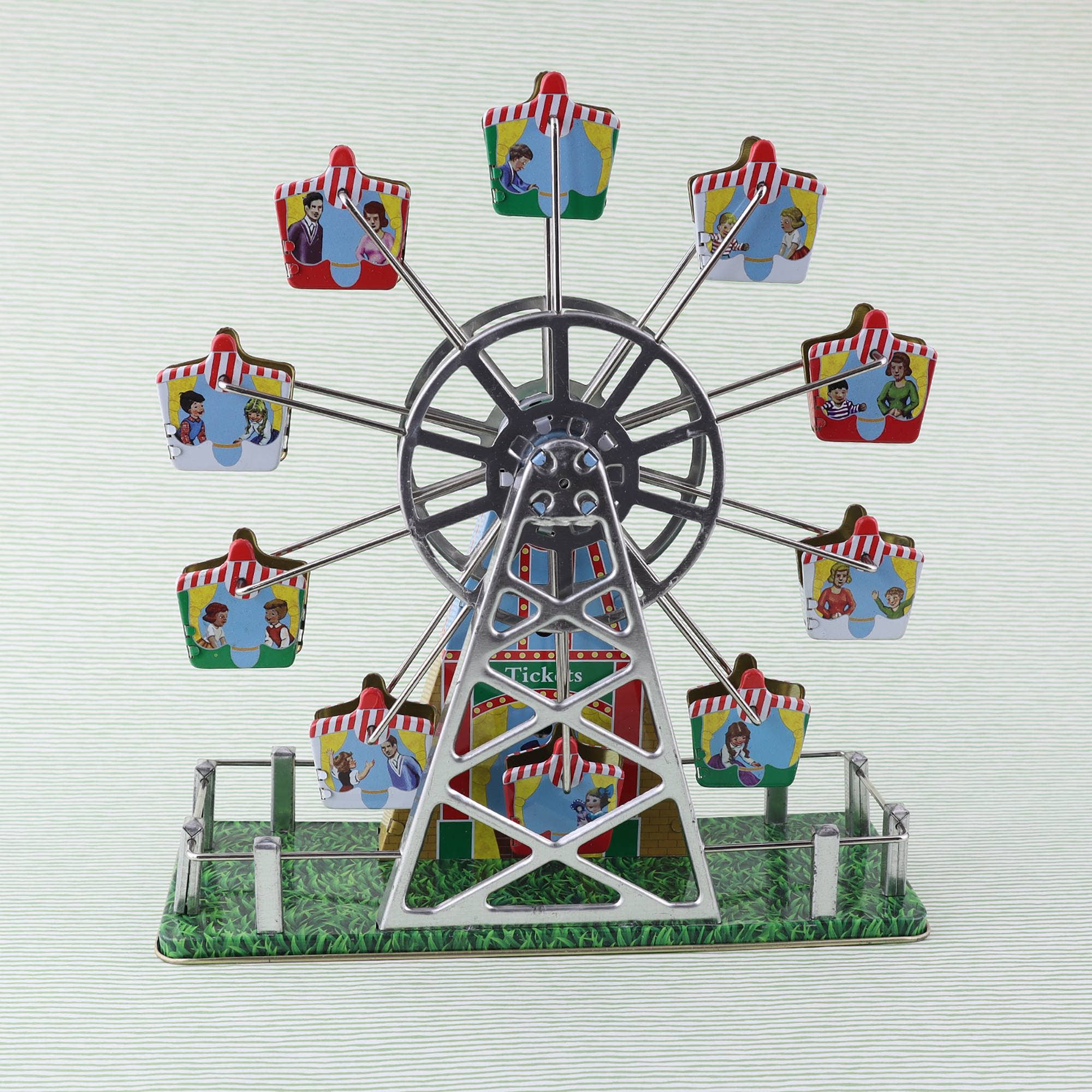 Tribal Trade GmbH - Wholesale Decorative Figurine - Tin Toy Ferris Wheel Tin Music 02 Music Box Fairground7