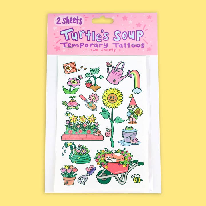 Turtle's Soup - Venta al por mayor Tatuajes temporales - Láminas de tatuaje temporales Gorgeous Gardens para primavera