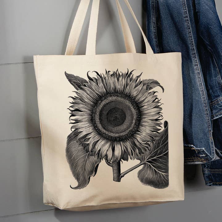Farmers Market Sunflower, 12 oz Tote Bag for wholesale by Avery Lane Gifts