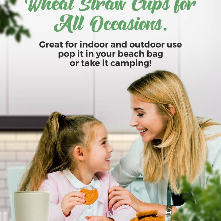 Greendish - Vente Verre/tasse - Ensembles de gobelets à boire en paille de blé écologique légers9