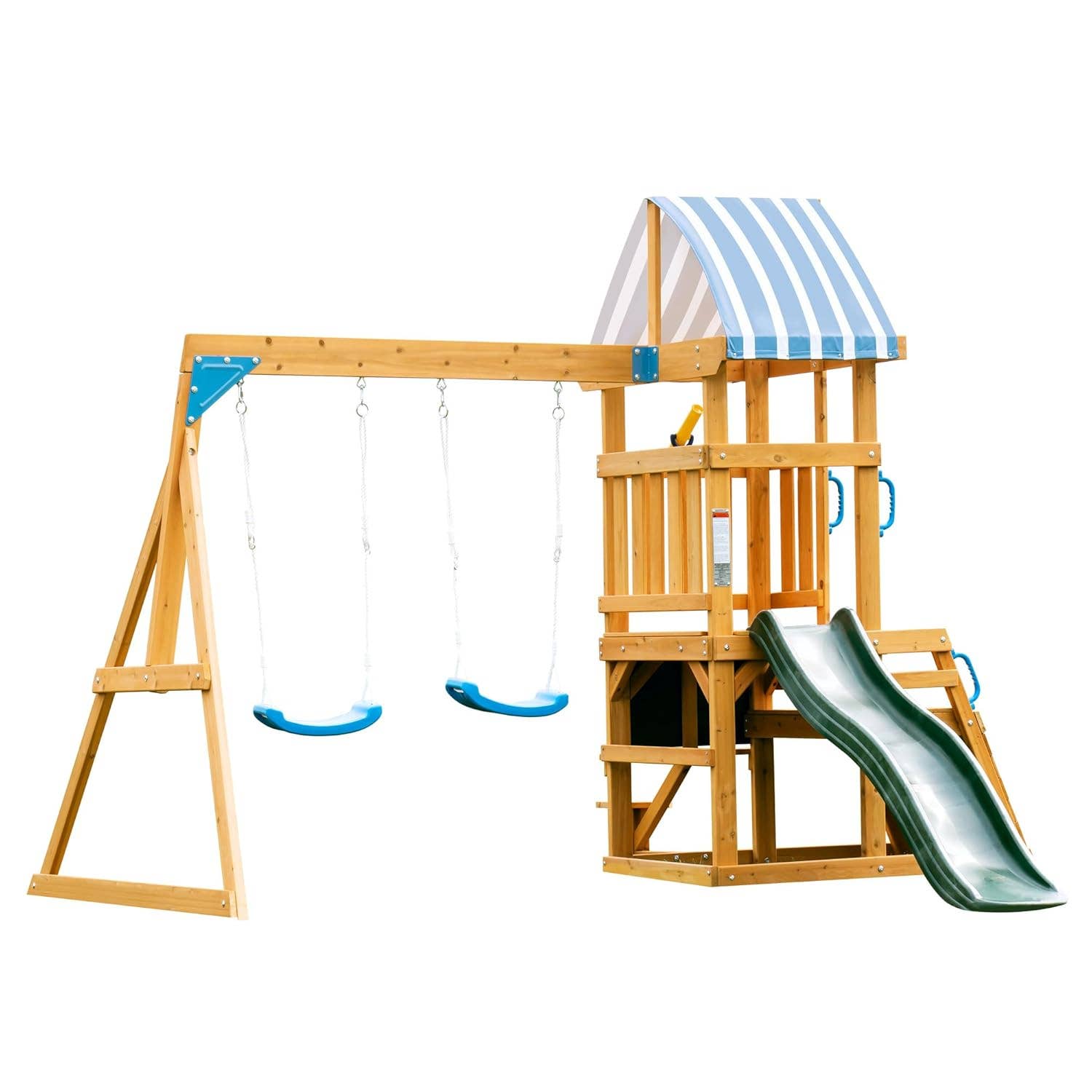 Robud & Mewoofun Official Store - Wholesale Swing Set - ROBUD Outdoor Wooden Swing Set with Two Swings for Backyard1