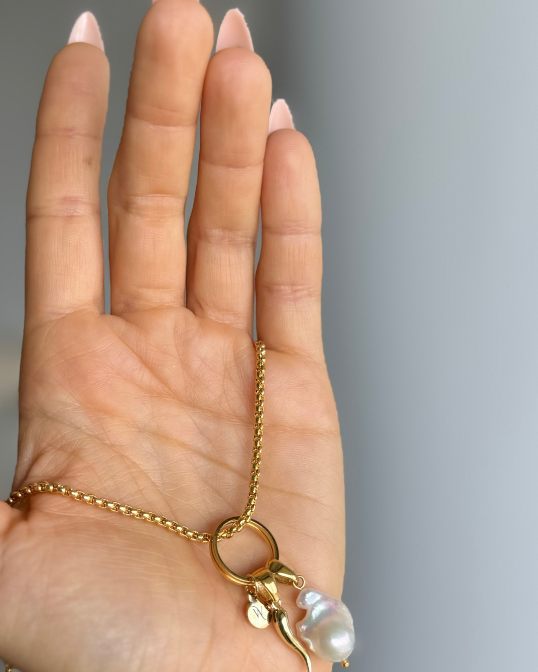 WILYMI Jewelry Co - Wholesale Charm/Dangle Bracelet - Multi-Use Pearl + Cornicello Charm Bracelet | Gold Filled12