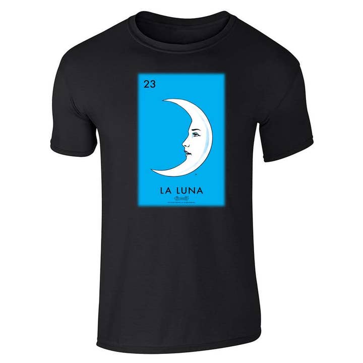 La Luna Moon Loteria Card Mexican Bingo Unisex Tee for wholesale by Pop Threads