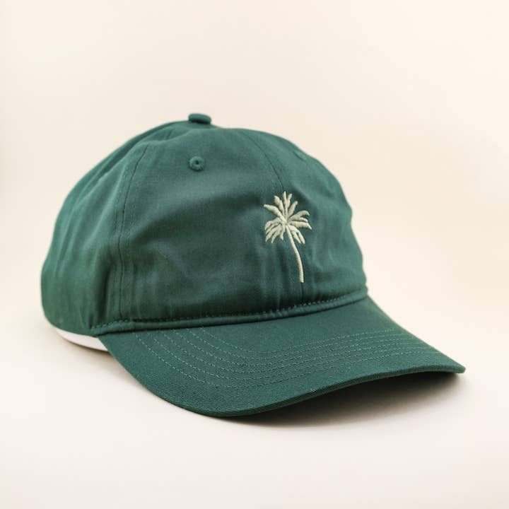 Palm Tree Green Dad Hat for wholesale by Freshwater Curated Goods