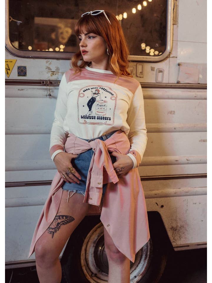 WILDUST - Wholesale Screen Printed T-Shirt - Women's - WESTERN TEE - RESPECT6