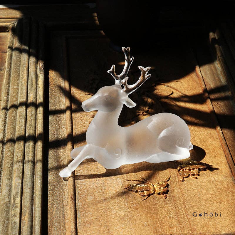Gohobi （We cover U.S. import duties） – wholesale Dekorativ statyett – Gohobi Pate de Verre Hjortformad färgat glas prydnadspenna15