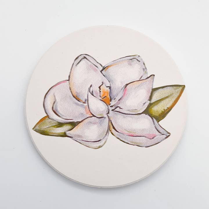 Home Malone - Wholesale Onderzetters - Magnolia Coaster - Absorbeerbare stenen achtbaan uit het Zuiden van Bloemen1