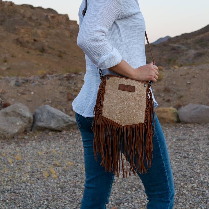 Jory – wholesale Crossbody bag – Women's – Western Themed Crossbody Tassel Bag | Montana Sand