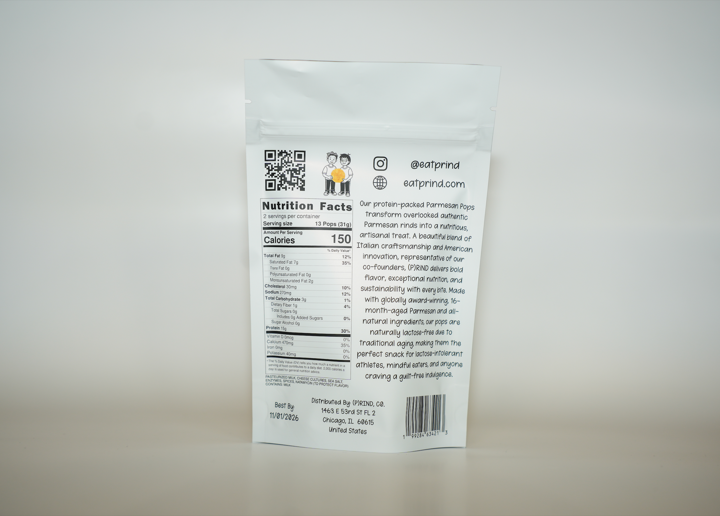 (P)rind, Co. - Wholesale Puffed Snack - Tomato Basil Parm Pops Double Pack1