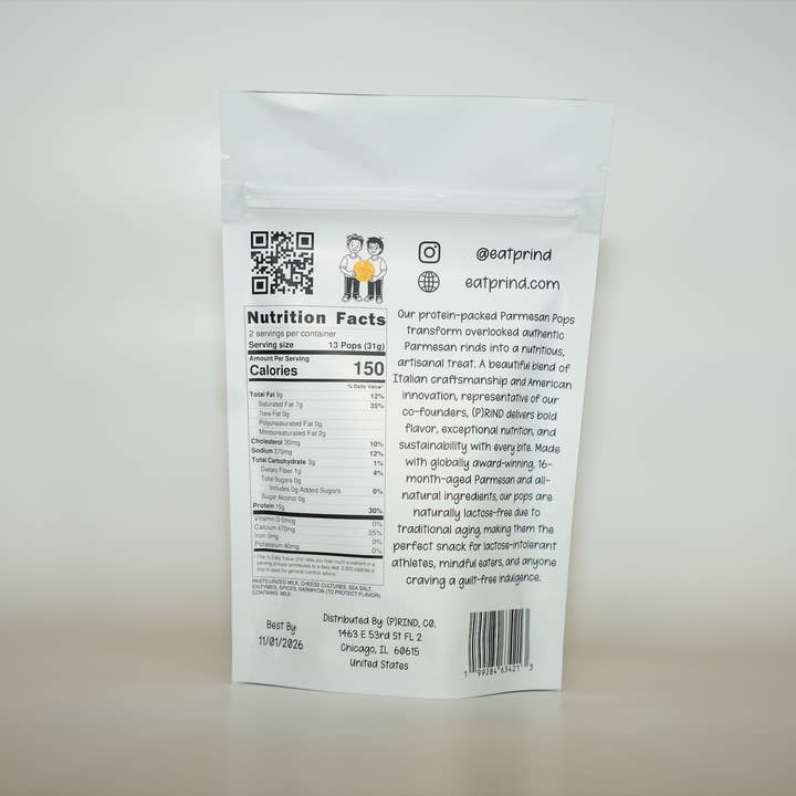 (P)rind, Co. - Wholesale Puffed Snack - Tomato Basil Parm Pops Double Pack1