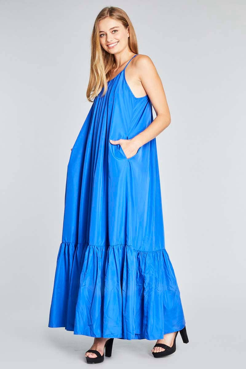 TOV - Vente Robe – femme - [OP4178] Robe à bretelles spaghetti avec dos bas23