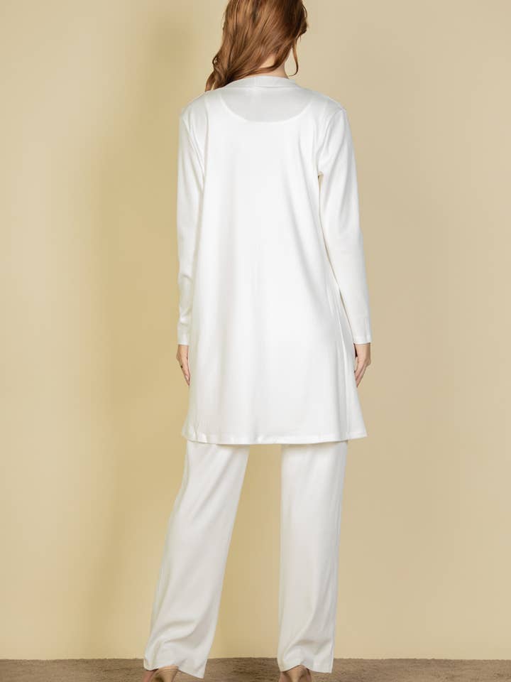 CAPELLA APPAREL - Wholesale Lounge Set - Women's - 3 Pieces Cami Top with Pants and Long Cardigan Set13