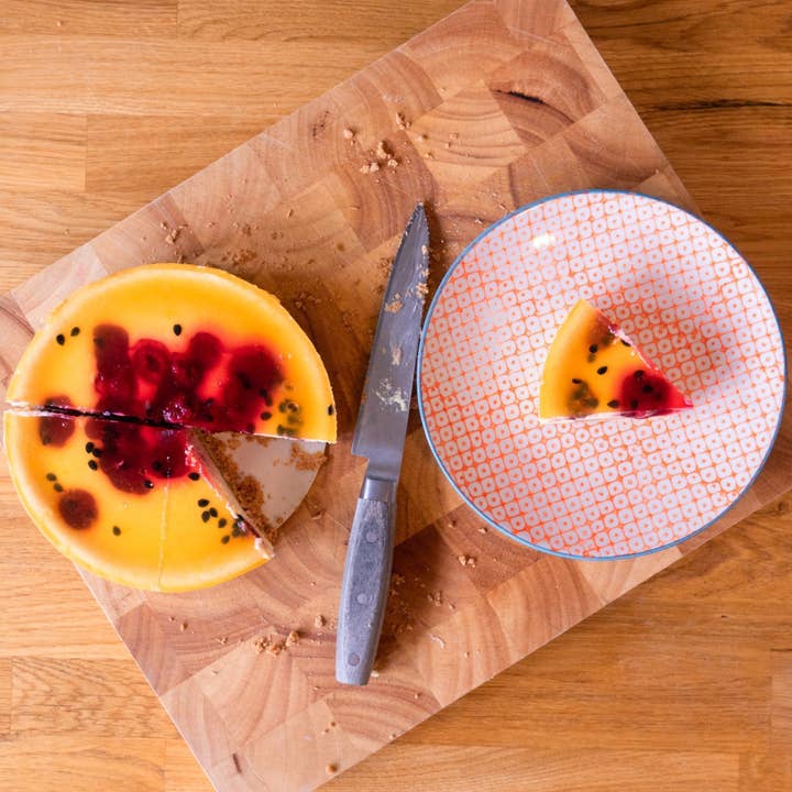 Rinkit Pty Ltd - Wholesale Dinner plate - Hand-Printed Side Plate - 18cm - Orange2