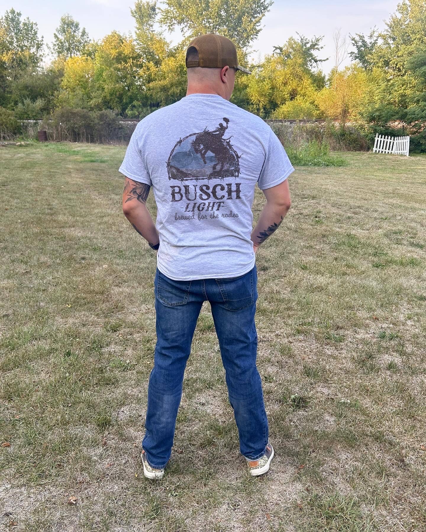 The Wild Buck Company - Wholesale Screen Printed T-Shirt - Men's - Busch Rodeo