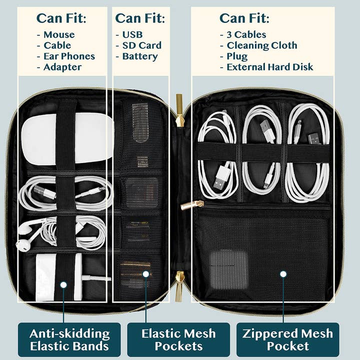 Pavilia - Wholesale Pouch - Unisex - Electronic Tech Organizer Bag10