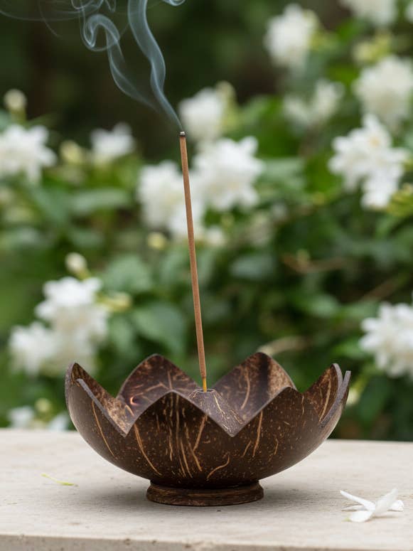 Kokosschaal Wierookhouder voor wholesale door Salut Adore