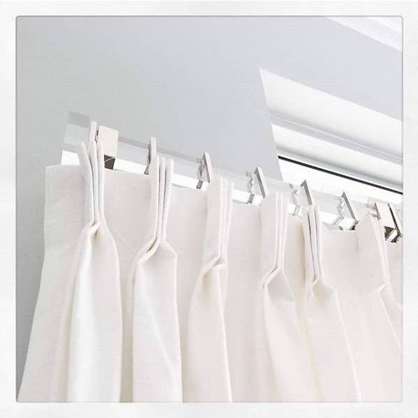 LuxHoldups - Wholesale Curtain Rod - Lucite End Cap for Rectangular Rod Curtain Finials