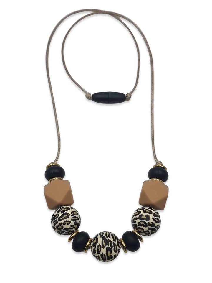 The Promise - Collar de lactancia y porteo con diseño de leopardo para venta al por mayor de Câlin Bohème