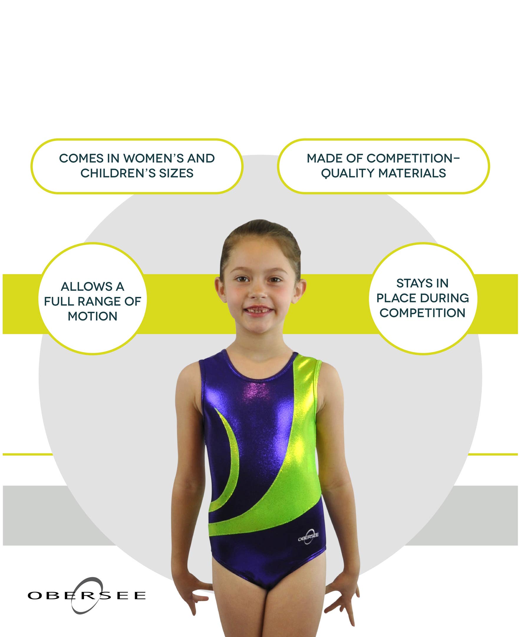 Obersee - Wholesale Lingerie Bodysuit - Women's - Girl's Gymnastics Leotard - Zoe Purple4