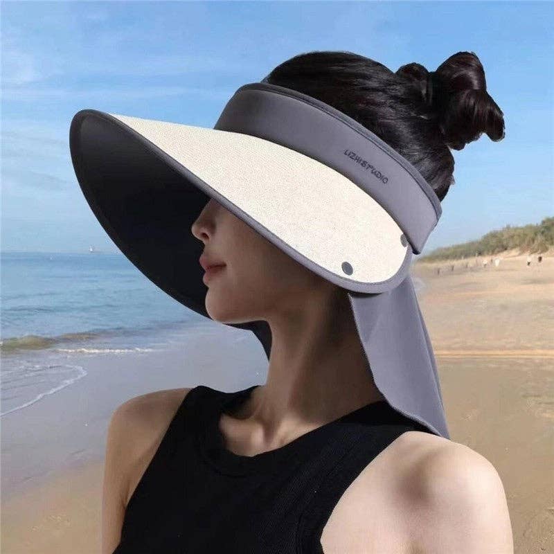 Ekartini - Wholesale Straw Hat - Women's - Removable Straw Weave Sun Hat With Neck Flap1