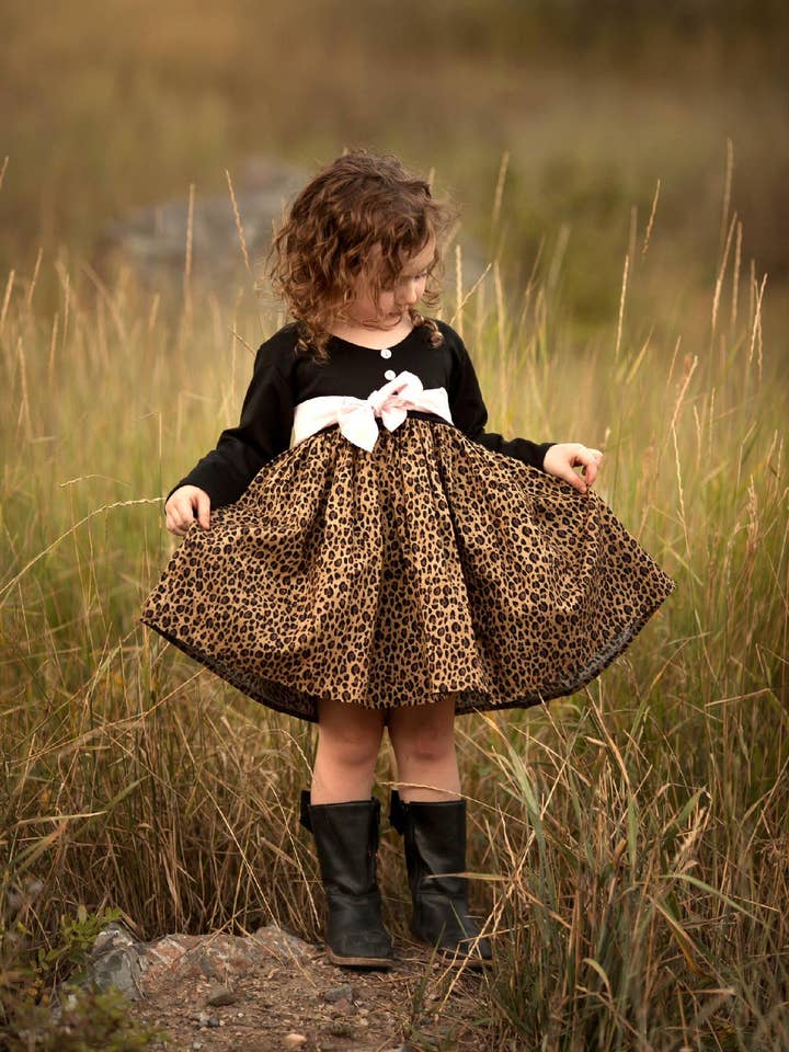 Lovely Leopard Boutique Dress Baby Toddler Girls for wholesale by Carolina Kids