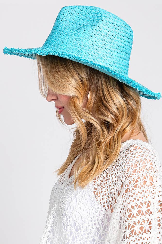 Hana - Wholesale Straw Hat - Women's - Frayed Solid Straw Hat9