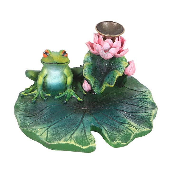 Something Different Wholesale - Wholesale Incense Holder - Frog and Lily Pad Backflow Incense Burner1