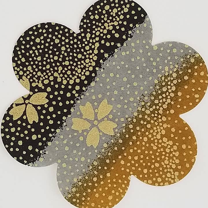 032 Yellow, Gray and Charcoal Ombre Chiyogami for wholesale by Sweet Space Studio