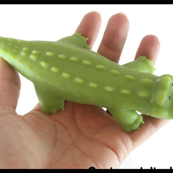 Curious Minds Toys - Venta al por mayor Pelota antiestrés - Niños - 1 bola hinchable de cocodrilo, juguete de terapia sensorial lleno de aire para terapia sensorial