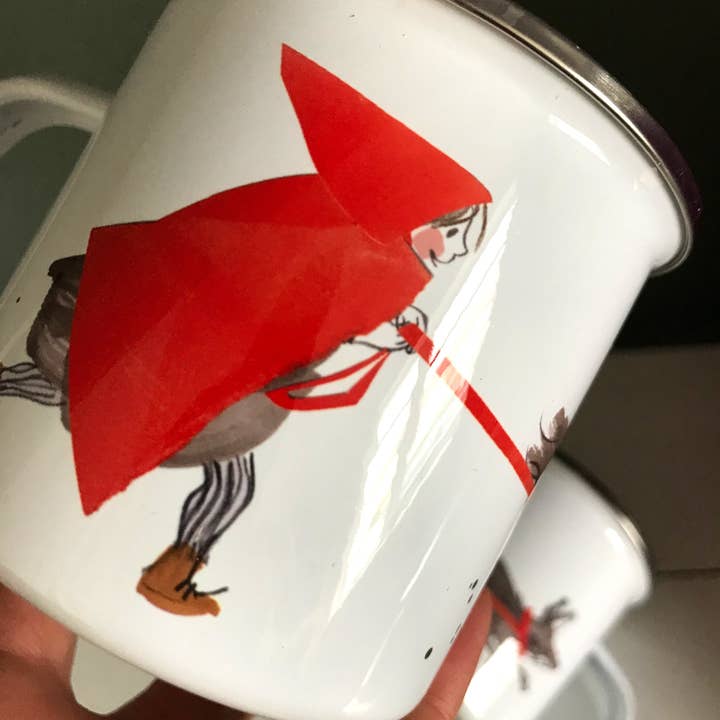 Esther Kent Design - Wholesale Coffee Mug - Red Riding Hood Enamel Mug2