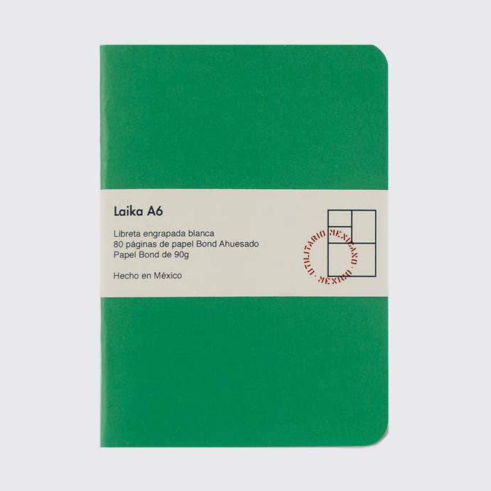 CUADERNO A6/VERDE BARRAGÁN para venta al por mayor de Utilitario Mexicano