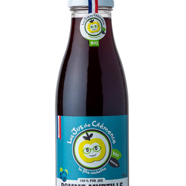 Les Nominatifs - Wholesale Fruit Juice - Pure Organic Blueberry Apple Juice - 75 Cl