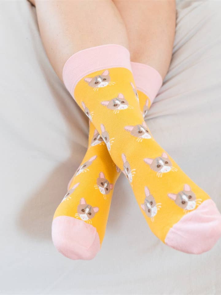 Joode - Wholesale Sokken - Dames - Comfortabele katoenen kattensokken voor dames