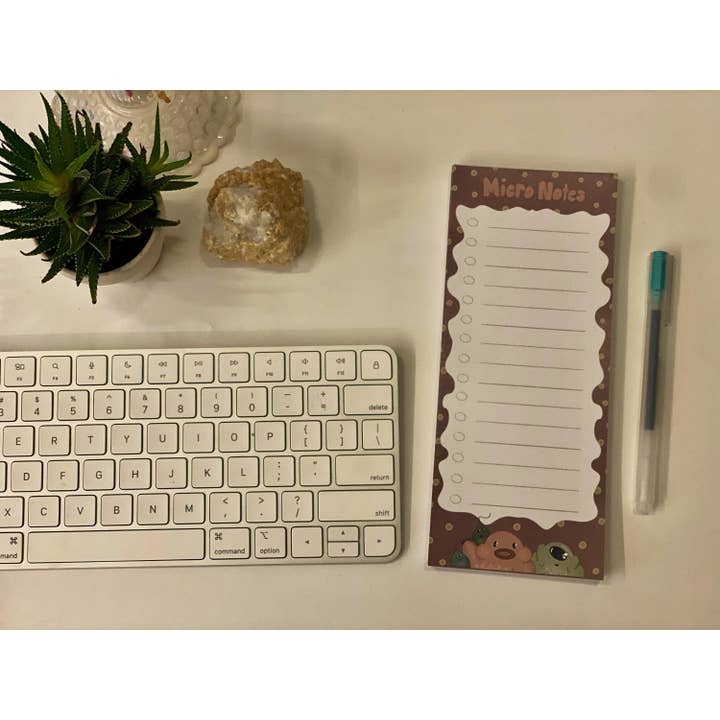 Moss and Piglets - Wholesale Notepad - Tardigrade Water Bear Friends To-do List Micro Notepad