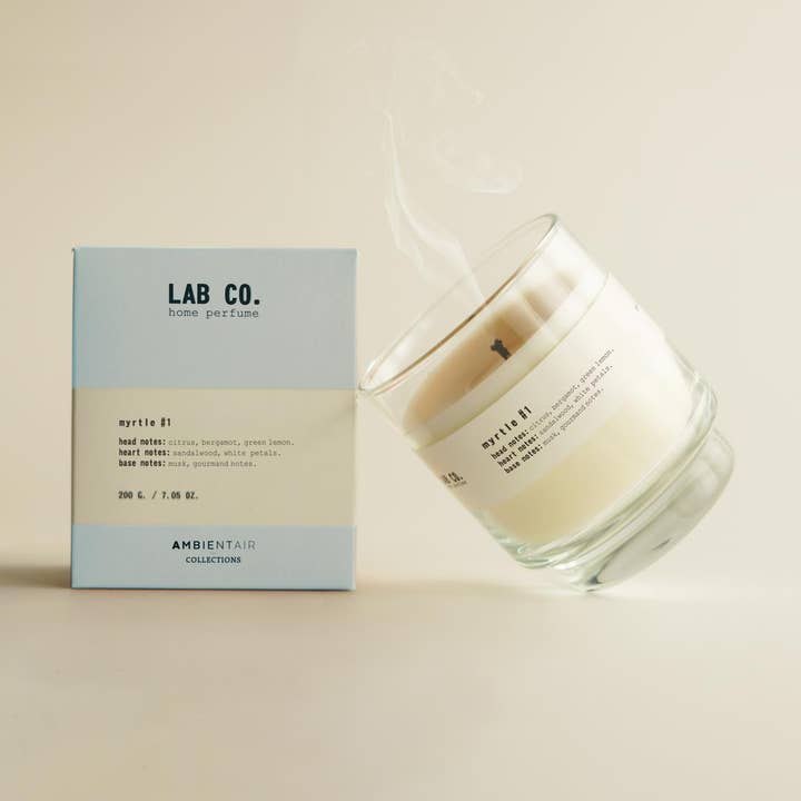 LAB CO. #1 MYRTLE vegetable wax candle 200g for wholesale by SEVENREEDS