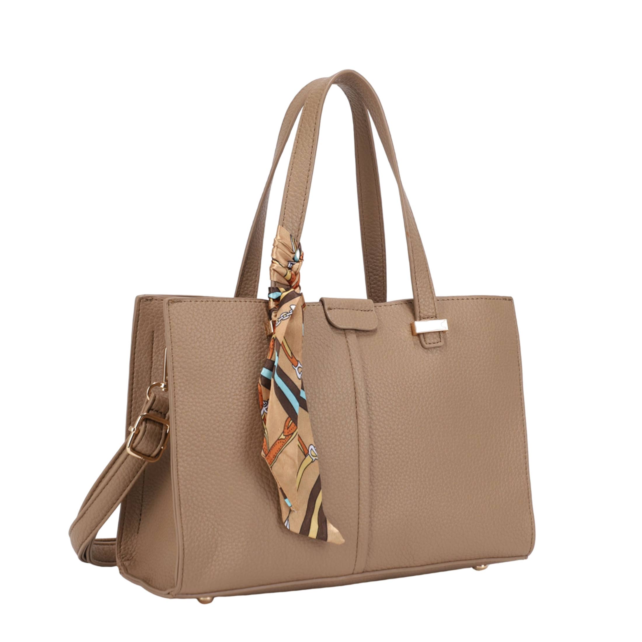 KAYLA+AVA - Wholesale Satchel - Women's - MONIQUE SATCHEL WITH SCARF HANDLE ACCESSORY10