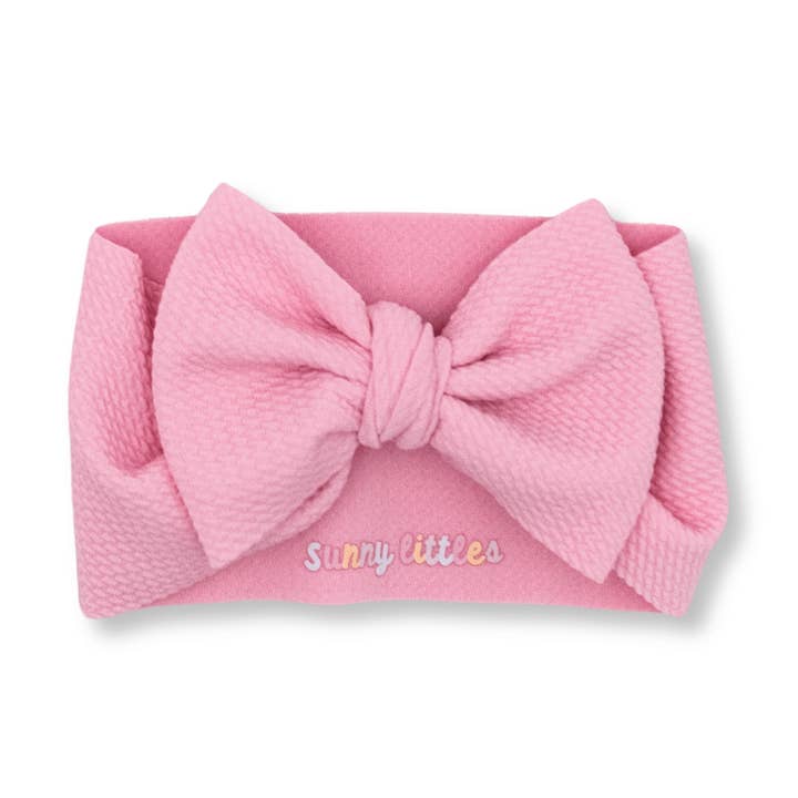 Baby Head Wrap Headband Handmade 0-12m+ Light Pink for wholesale by Sunny Littles