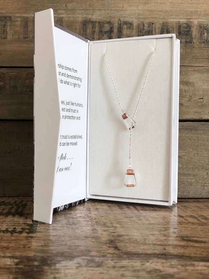 Saddle Stirrup "Y" Necklace Jewelry for wholesale by Carol Young Silver