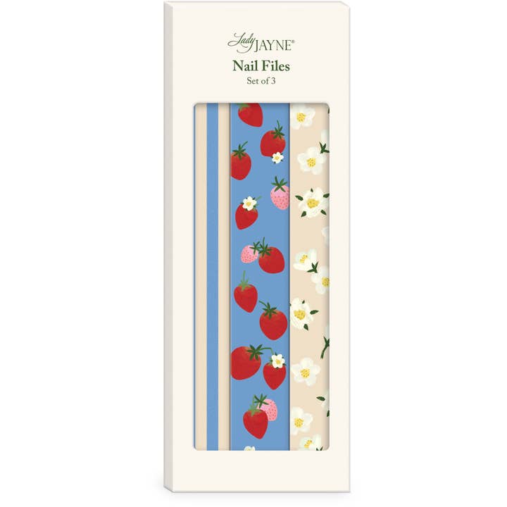 FRUIT AND FLEUR STRAWBERRIES NAILFILE for wholesale by Lady Jayne
