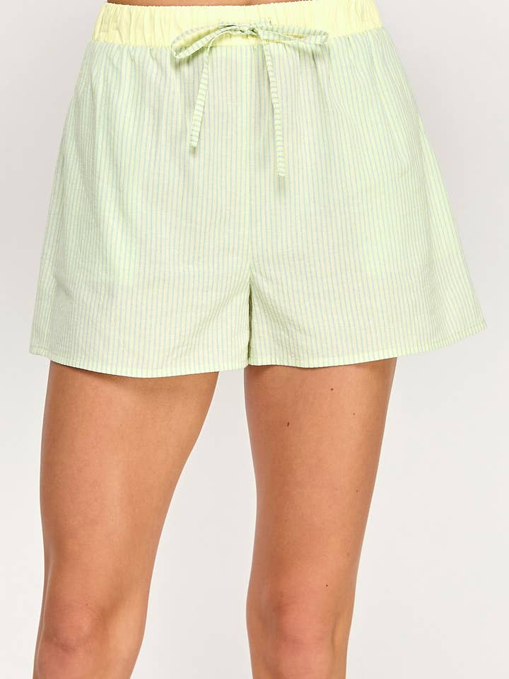 Stripe Cotton Poplin Shorts for wholesale by Strut & Bolt