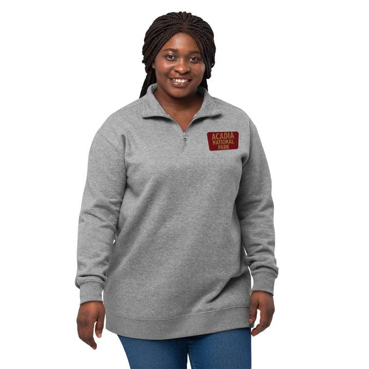 Park Service Apparel - Wholesale Sweatshirt - Unisex - Acadia National Park 1/4 Zip Fleece Pullover Unisex2